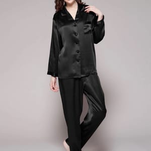 Buy LILYSILK | Silk Pajama Set Black of LILYSILK from karaz linen online and get a exulde brand with colour
