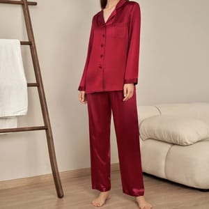 Buy LILYSILK | Silk Pajama Set Claret of LILYSILK from karaz linen online and get a exulde brand with colour