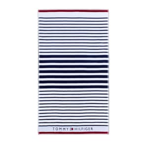 Buy Navy Striped beach Towel of Tommy Hilfiger from karaz linen online and get a exulde brand with colour