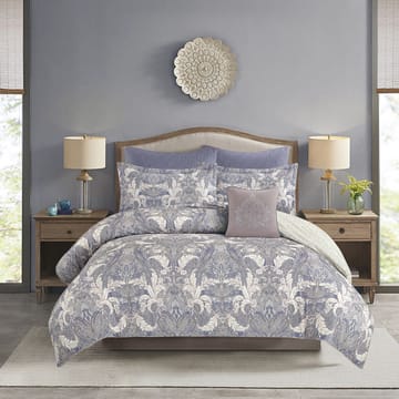  ashtar 2 Blue summer comforter set with elegant floral pattern 