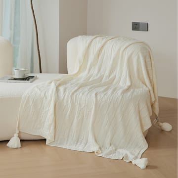  دثار - بطانية خفيفة ديكورية شتوية صوف خفيف حياكة يدوية في السعودية من كرز لنن
