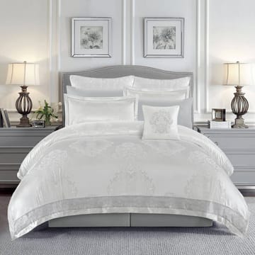 ماريانا مفرش ابيض جاكارد صيفي طقم 9 قطع من كرز لنن
