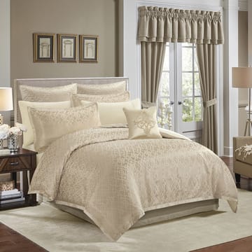 Golda Beige Gold Bridal Comforter King Size 9 Pieces
