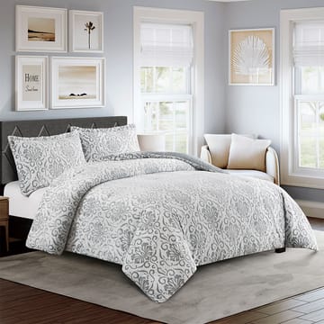 Jood – Gray & White Patterned Winter Comforter Set (3 Pieces)
