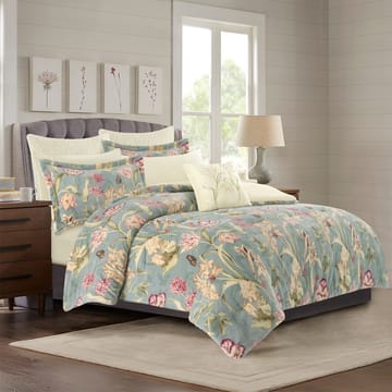 نوريتا طقم لحاف شتوي أخضر مشجر تركوازي 9 قطع
