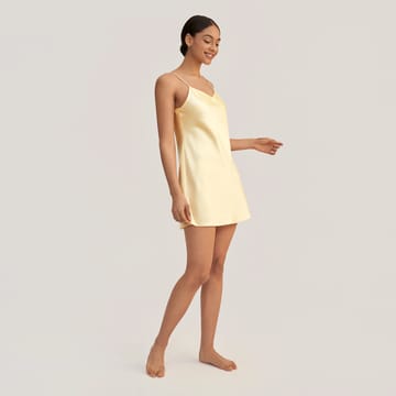 ليلي سيلك LILYSILK قميص نوم حرير طبيعي قصير ذهبي من مجموعة LILYÁUREA®
