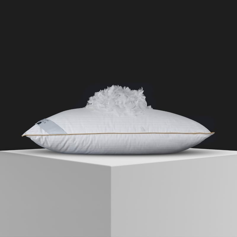 مخدة الريش الطبيعي الفئة الماسية من كرز لنن, أبيض color-7