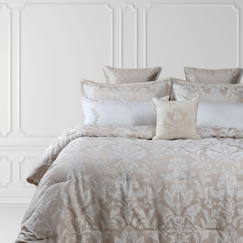  beige jacquard summer comforter set
