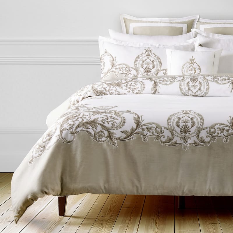 خميلة مفرش صيفي قطن أبيض وذهبي 9 قطع, أبيض color-50