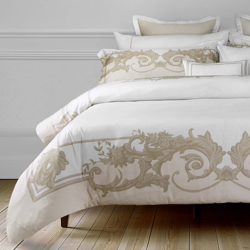 جنى مفرش صيفي أبيض وبيج قطن نفرين 9 قطع, أبيض color-48