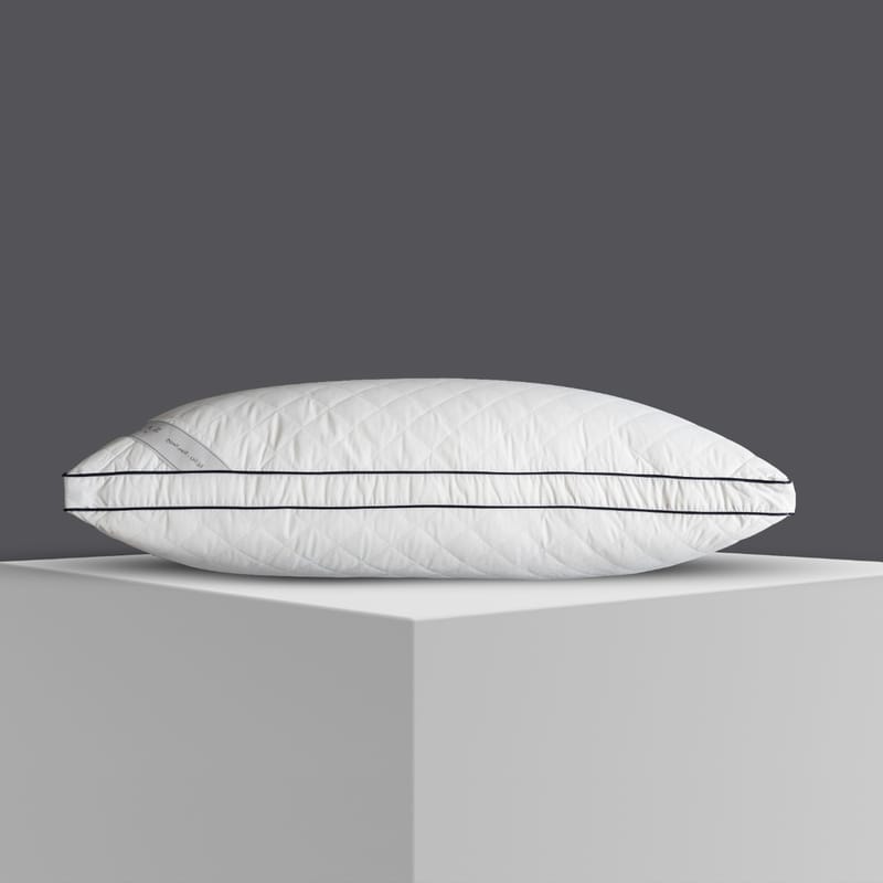 المخدة المتماسكة منخفضة الليونة من كرز لنن, أبيض color-25