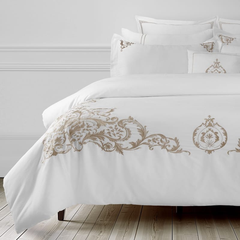 شرقي مفرش صيفي تطريز يدوي أبيض قطن 9 قطع, أبيض color-21