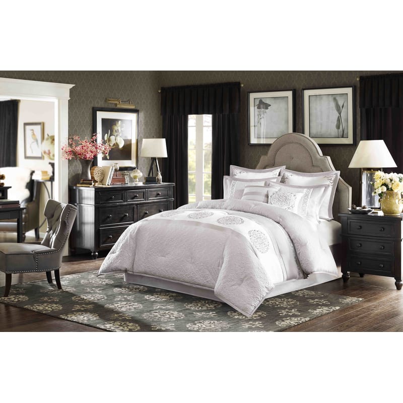 أريان | طقم لحاف مزدوج, فضي color0