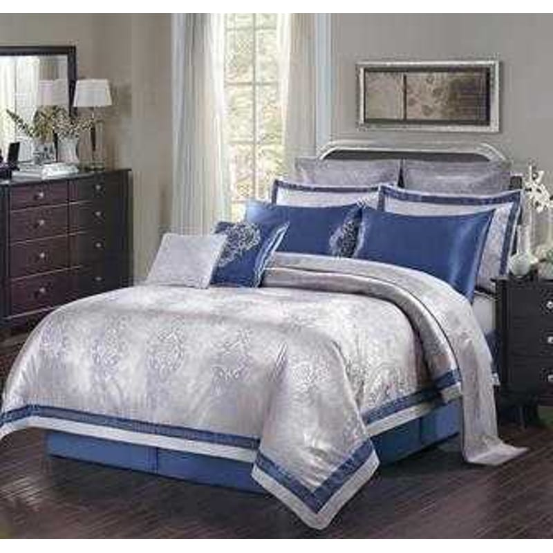 لازوردي | طقم لحاف, فضي color0