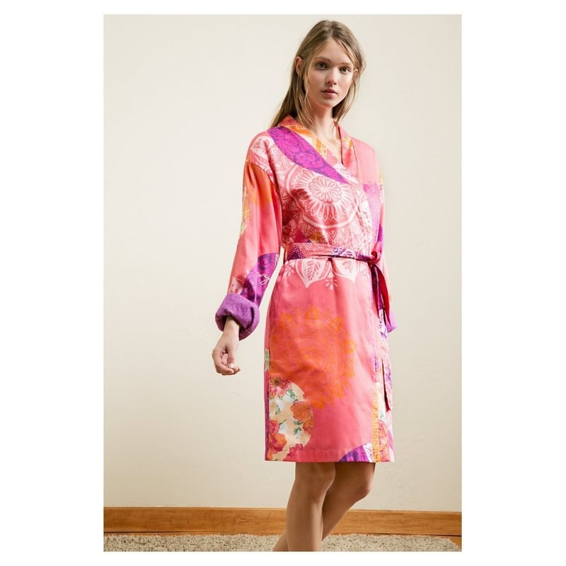 رومانتيك | روب حمام وجهين M, زهري color0