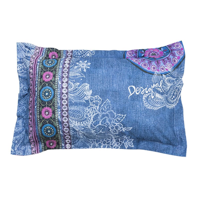 ديسجوال | غطاء وسادة نوم من مجموعة BOHO JEANS, أزرق color-1