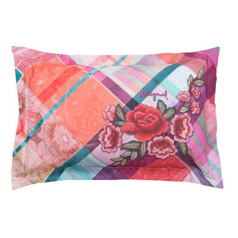 ديسجوال | غطاء وسادة نوم من مجموعة LOVE TARTAN, مرجاني color-1