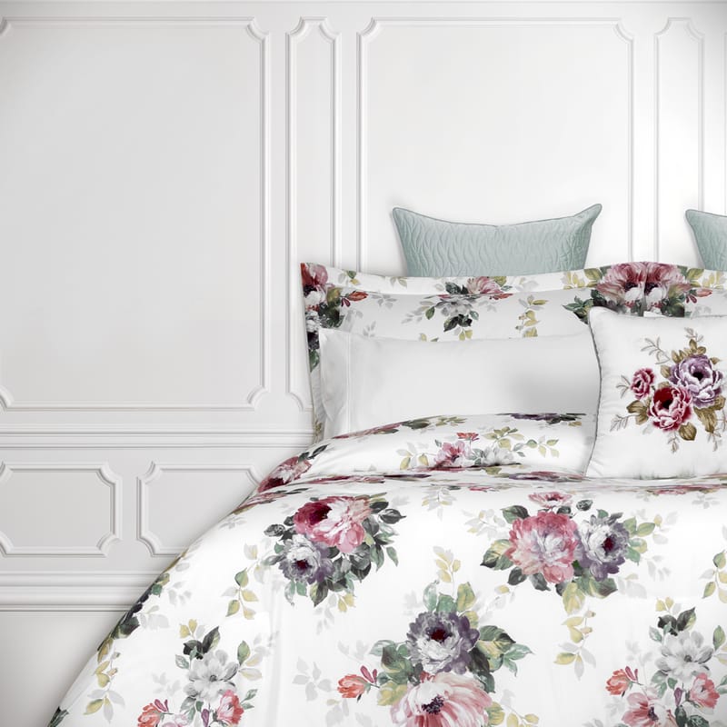 أسرار مفرش صيفي مشجر أبيض نفرين 6 قطع, ألوان حيوية color-23