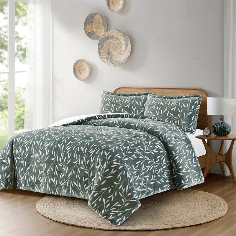 ألجيريان أخضر | مفرش شتوي 3 قطع, أخضر color-1