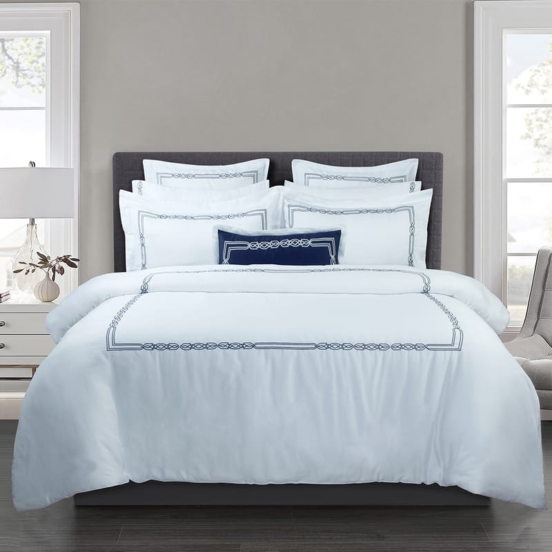 أنيق كحلي | مفرش 9 قطع, أزرق بحري color-1