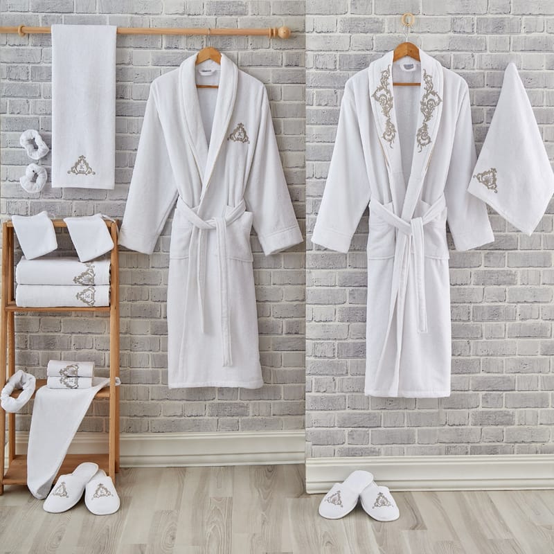 بَرَاد بيج | طقم أرواب حمام 18 قطعة, أبيض color-2