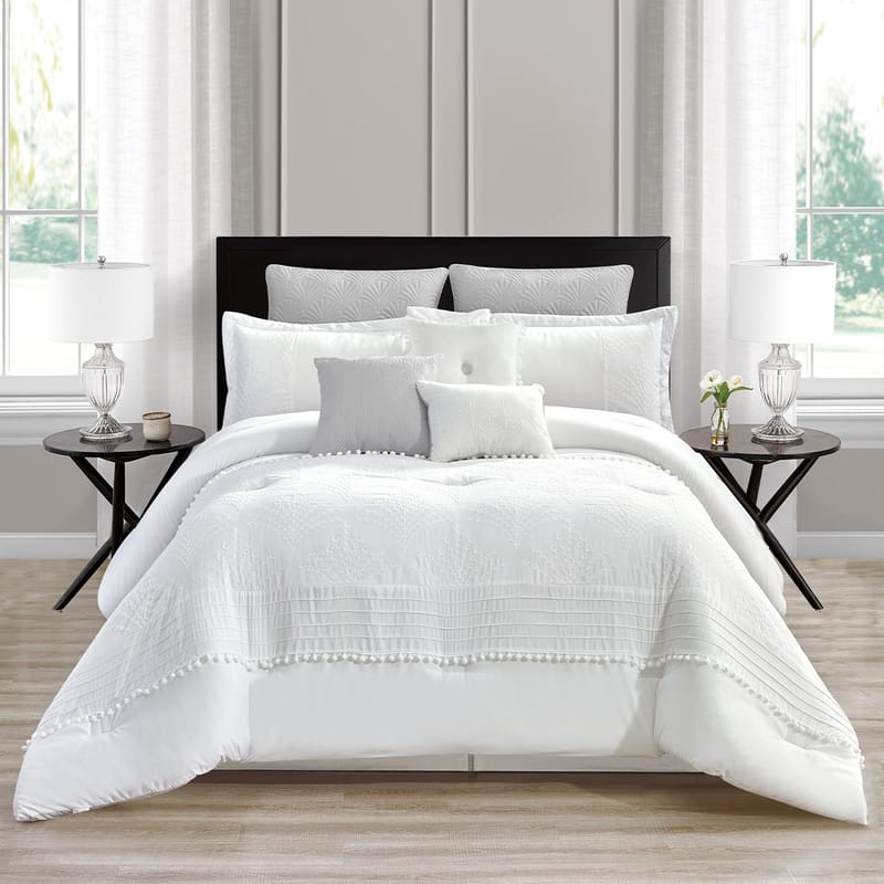 بايزين | مفرش 8 قطع, أبيض color-1