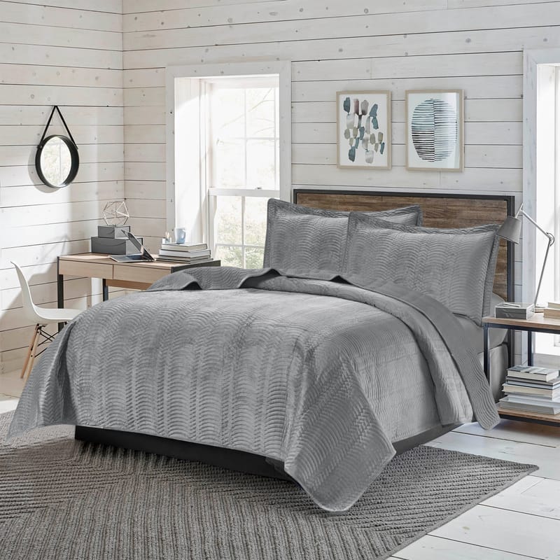 اشتر بيتوني رمادي | مفرش مضغوط شتوي 3 قطع من مفارش مضغوطة متجر كرزلنن الإلكتروني من ماركة الحصرية ولون