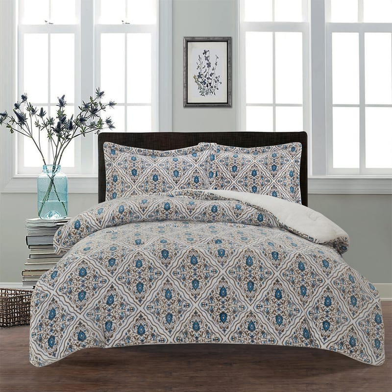 بلانكا | مفرش شتوي 3 قطع, بيج color-1