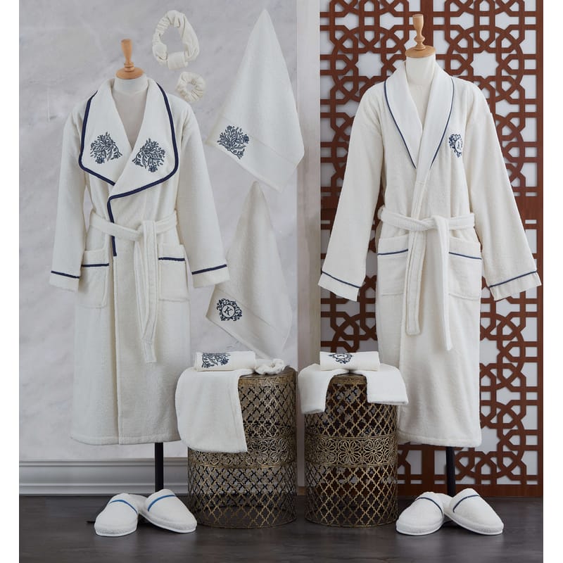 كوليت | طقم أرواب حمام 16 قطعة, أبيض مطفي color-1