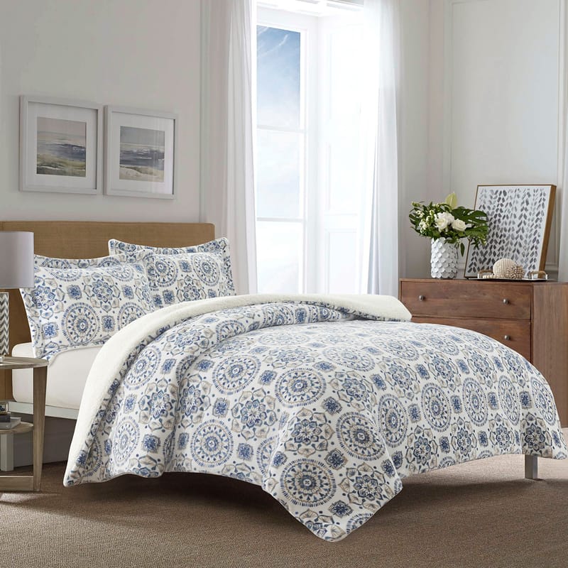 لومي | مفرش شتوي 3 قطع, أزرق color-1