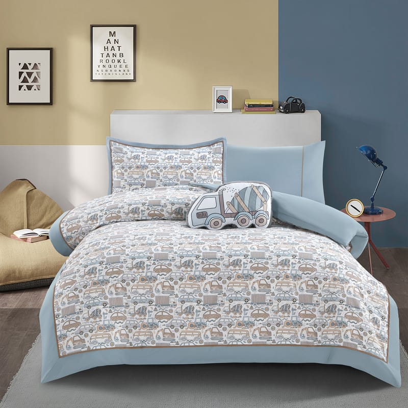 كراودي | مفرش أطفال 5 قطع, أزرق color-1