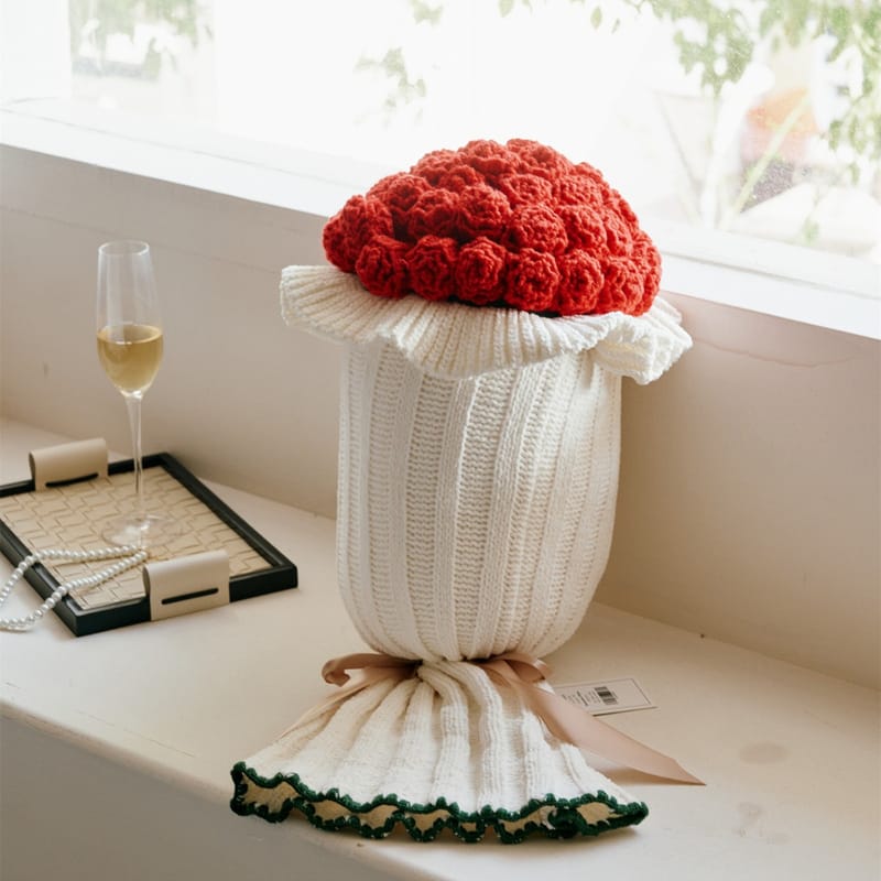 Modern Decorative Cushion Shaped Like a Rose Bouquet – Karaz Linen
