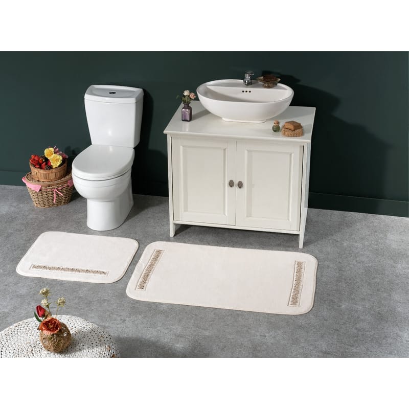 Eliza Hotel Cotton Bath Mat Set 2 Pieces from Karaz Linen
