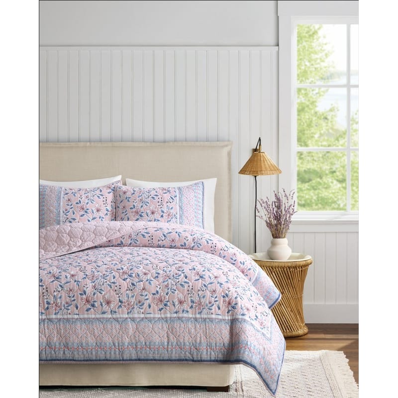  طقم لحاف مضغوط مشجر زهري 3 قطع 