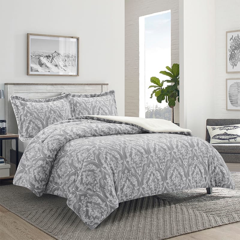 إيميليان رمادي | مفرش شتوي 3 قطع-1