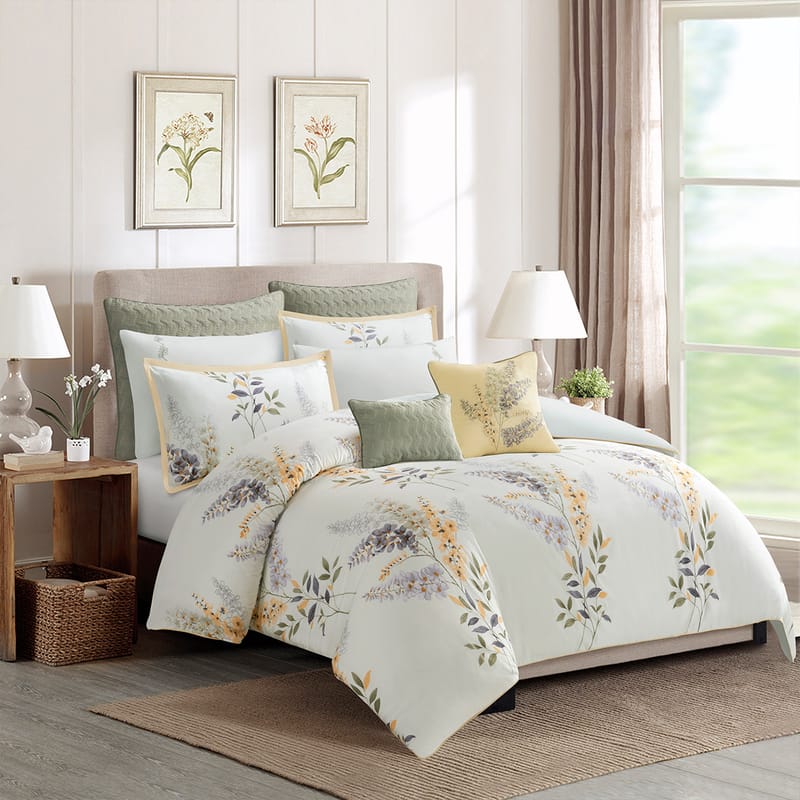 غيداء | مفرش, أبيض مطفي color-1