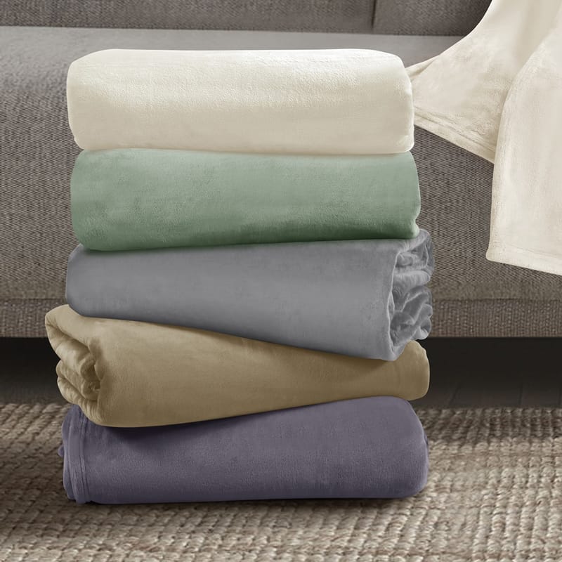  بطانية القدية - بطانية فرو ثقيلة شتوية من كرز لنن
