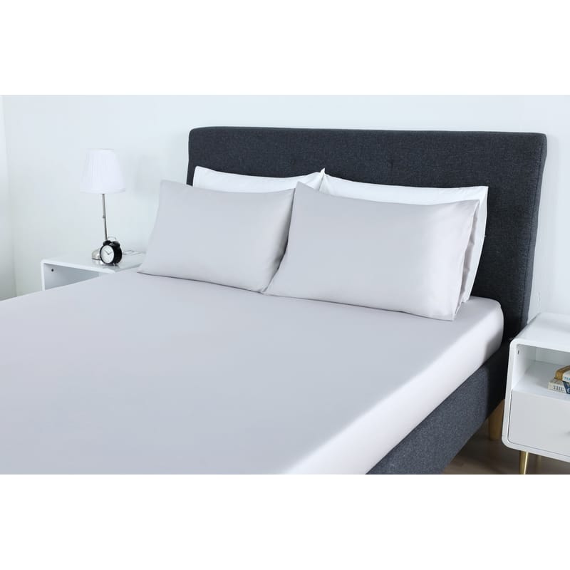 لايت 300 غرزة طقم شرشف مطاط, رمادي color-3