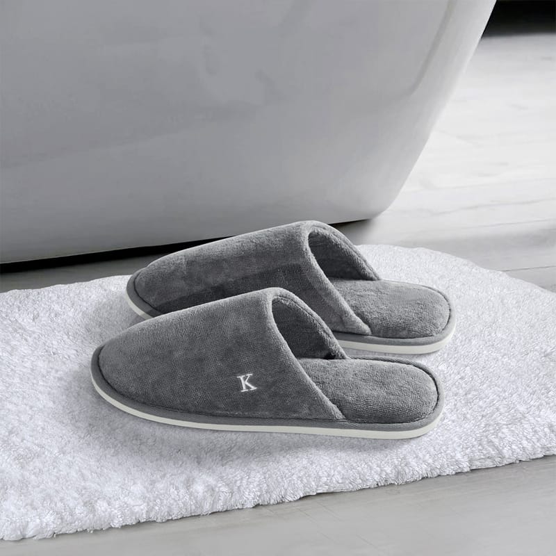 سليبر منزلي فاخر شتوي رمادي0