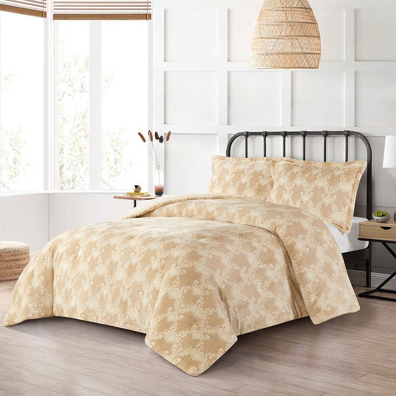 جوفان | مفرش شتوي 3 قطع, بيج color-1