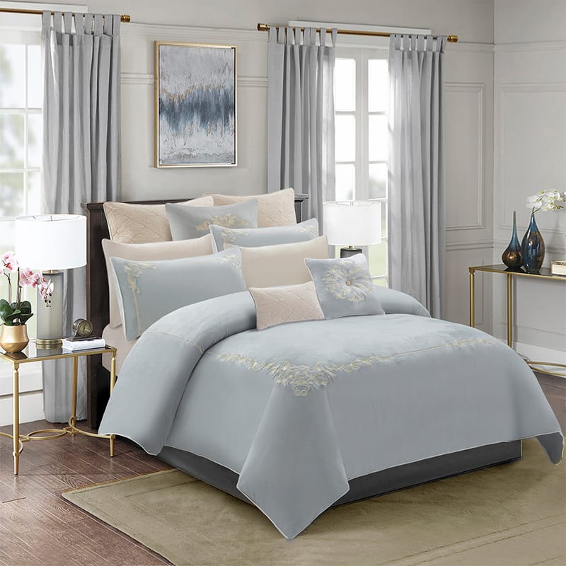 كرم رمادي | مفرش شتوي 11 قطعة, رمادي color-1