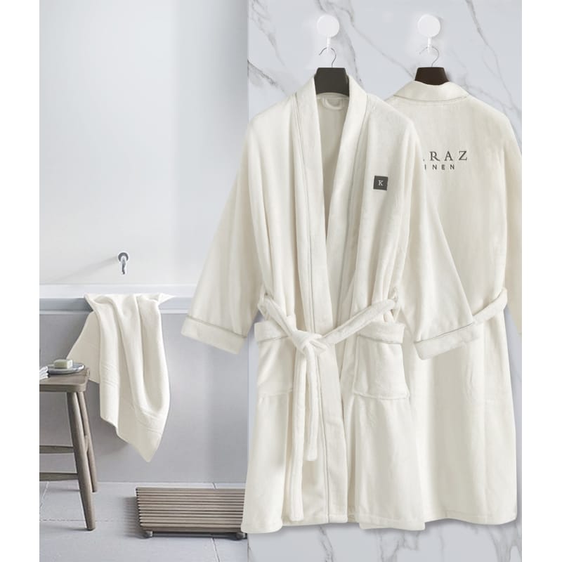 روب فرو ناعم سكري, أبيض مطفي color-6