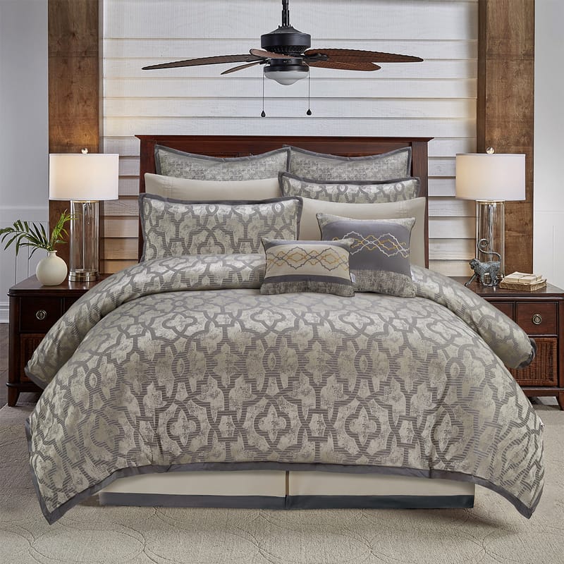 ليتشي رمادي | مفرش 11 قطعة, رمادي color-1