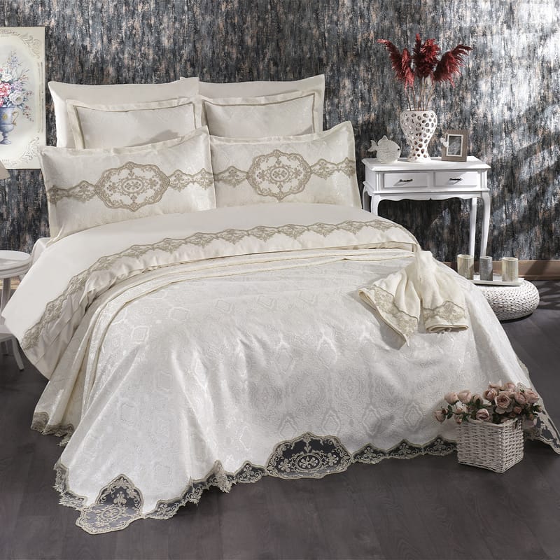 اشتر ليفزا | طقم عرايسي 11 قطعة من بيت لحاف / بدون حشوة متجر كرزلنن الإلكتروني من ماركة الحصرية ولون