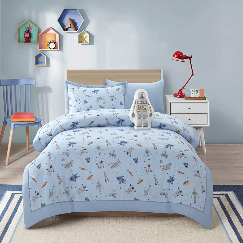 مجرة | مفرش سرير أطفال قطن, أزرق color-9