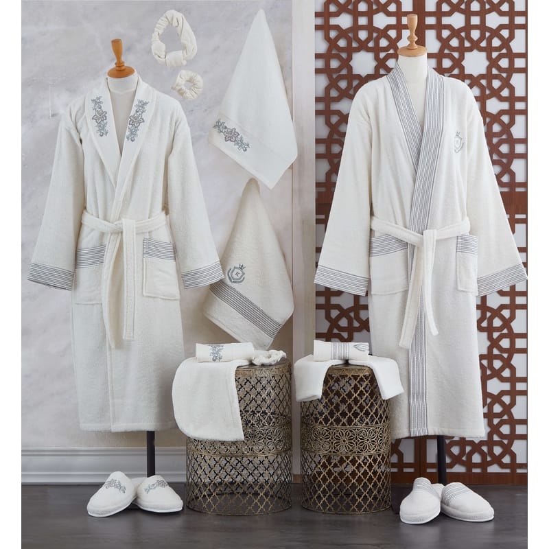 نافالي | طقم أرواب حمام 16 قطعة, أبيض مطفي color-1