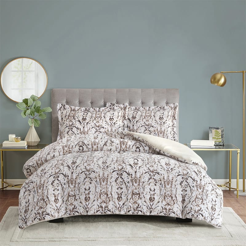 نينيتا | مفرش شتوي 3 قطع, رمادي color-1