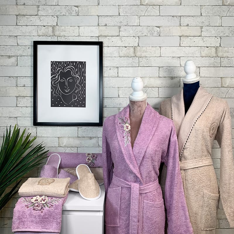 أوليفر | أرواب حمام بيج بنفسجي 10 قطع, كابيتشينو color-1