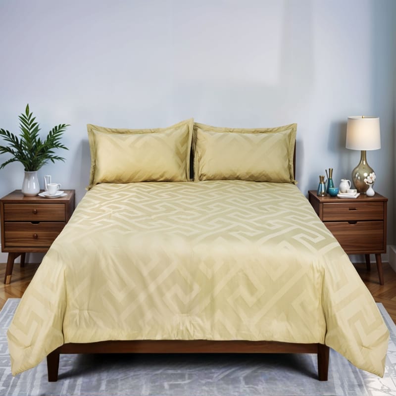 أوليمبوس مفرش فندقي بيج قطن نفرين 3 قطع , بيج color-5