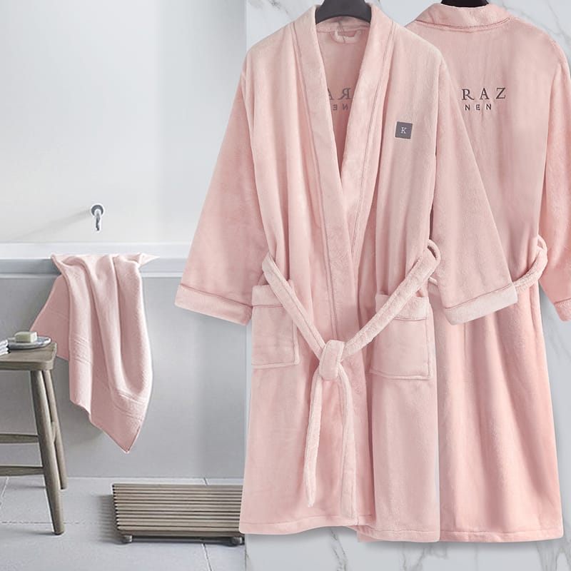 اشتر روب فرو ناعم زهري من بطانيات متجر كرزلنن الإلكتروني من ماركة الحصرية ولون